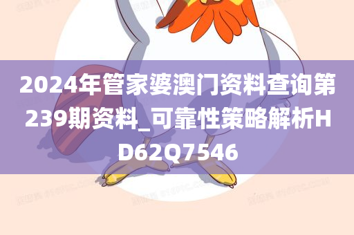 2024年管家婆澳门资料查询第239期资料_可靠性策略解析HD62Q7546