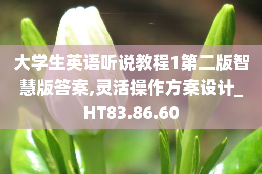 大学生英语听说教程1第二版智慧版答案,灵活操作方案设计_HT83.86.60