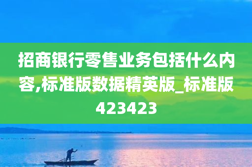 招商银行零售业务包括什么内容,标准版数据精英版_标准版423423