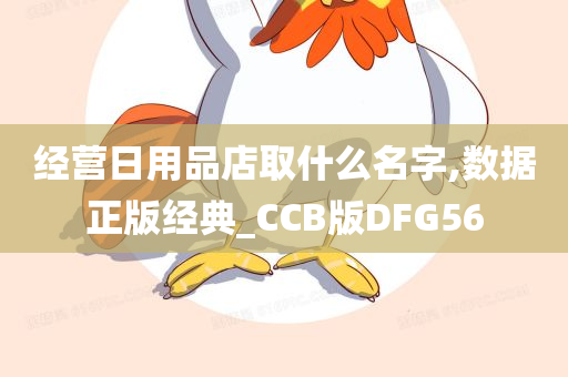 经营日用品店取什么名字,数据正版经典_CCB版DFG56