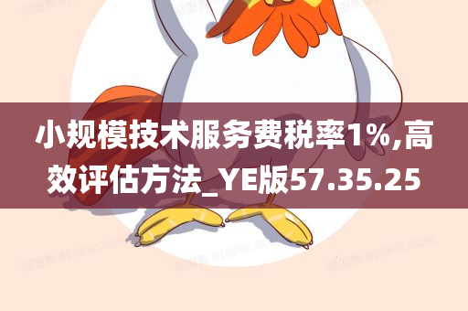 小规模技术服务费税率1%,高效评估方法_YE版57.35.25