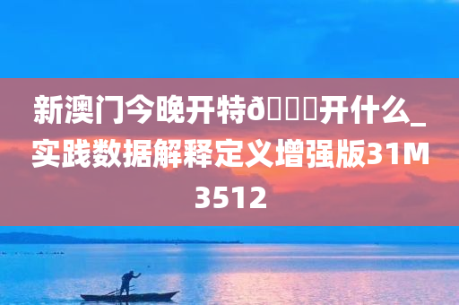 新澳门今晚开特🐎开什么_实践数据解释定义增强版31M3512