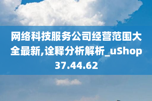 网络科技服务公司经营范围大全最新,诠释分析解析_uShop37.44.62