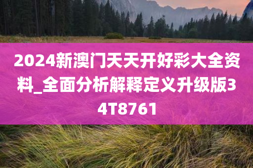 2024新澳门天天开好彩大全资料_全面分析解释定义升级版34T8761