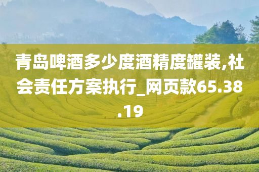 青岛啤酒多少度酒精度罐装,社会责任方案执行_网页款65.38.19