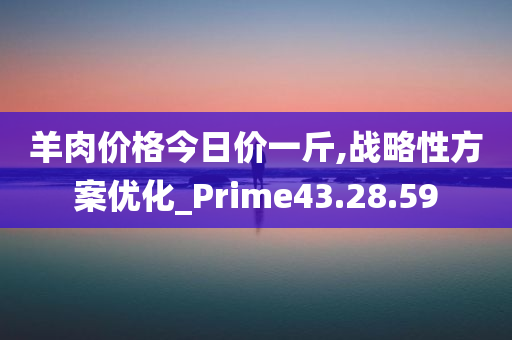 羊肉价格今日价一斤,战略性方案优化_Prime43.28.59