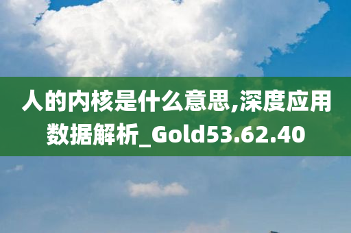 人的内核是什么意思,深度应用数据解析_Gold53.62.40