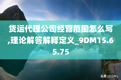 货运代理公司经营范围怎么写,理论解答解释定义_9DM15.65.75