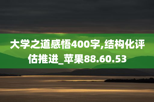 大学之道感悟400字,结构化评估推进_苹果88.60.53