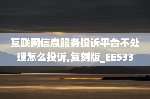 互联网信息服务投诉平台不处理怎么投诉,复刻版_EE533