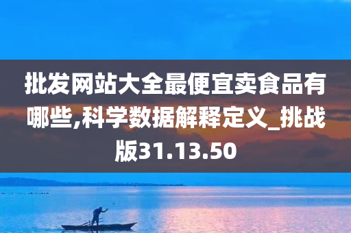 批发网站大全最便宜卖食品有哪些,科学数据解释定义_挑战版31.13.50