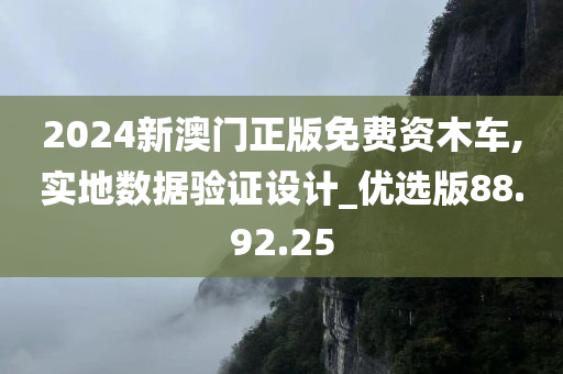 2024新澳门正版免费资木车,实地数据验证设计_优选版88.92.25