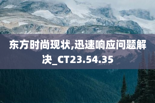 东方时尚现状,迅速响应问题解决_CT23.54.35