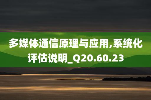 多媒体通信原理与应用,系统化评估说明_Q20.60.23