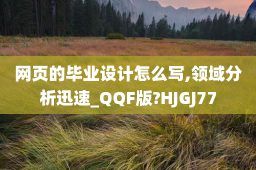 网页的毕业设计怎么写,领域分析迅速_QQF版?HJGJ77