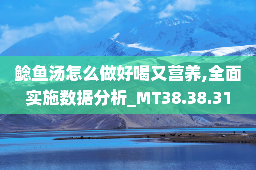 鲶鱼汤怎么做好喝又营养,全面实施数据分析_MT38.38.31