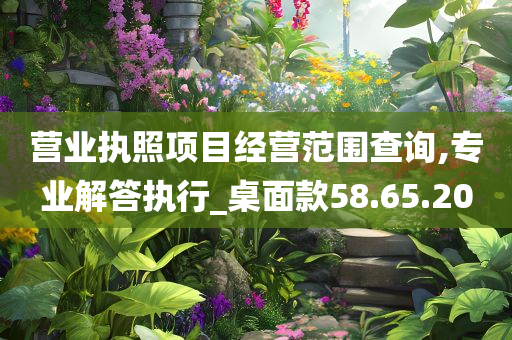 营业执照项目经营范围查询,专业解答执行_桌面款58.65.20