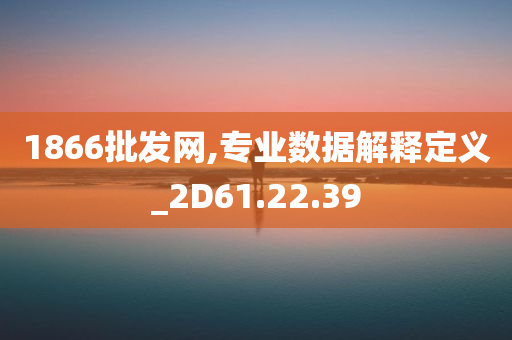 1866批发网,专业数据解释定义_2D61.22.39