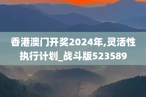 香港澳门开奖2024年,灵活性执行计划_战斗版523589