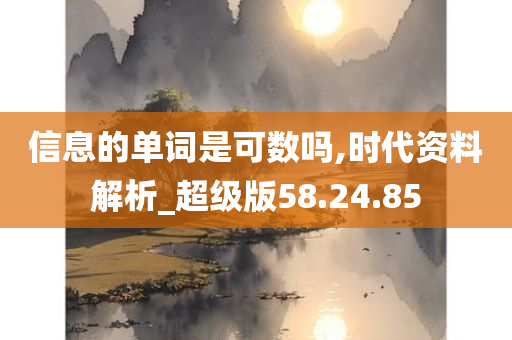 信息的单词是可数吗,时代资料解析_超级版58.24.85