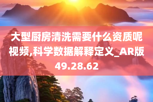 大型厨房清洗需要什么资质呢视频,科学数据解释定义_AR版49.28.62