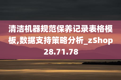 清洁机器规范保养记录表格模板,数据支持策略分析_zShop28.71.78