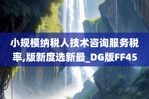 小规模纳税人技术咨询服务税率,版新度选新最_DG版FF45