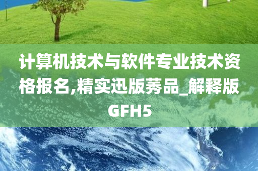 计算机技术与软件专业技术资格报名,精实迅版莠品_解释版GFH5