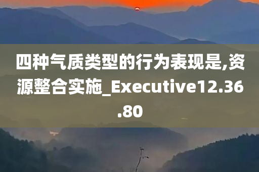 四种气质类型的行为表现是,资源整合实施_Executive12.36.80