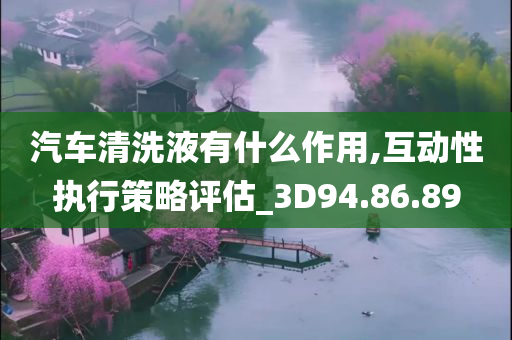 汽车清洗液有什么作用,互动性执行策略评估_3D94.86.89