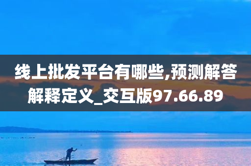 线上批发平台有哪些,预测解答解释定义_交互版97.66.89