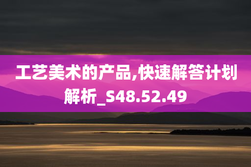 工艺美术的产品,快速解答计划解析_S48.52.49