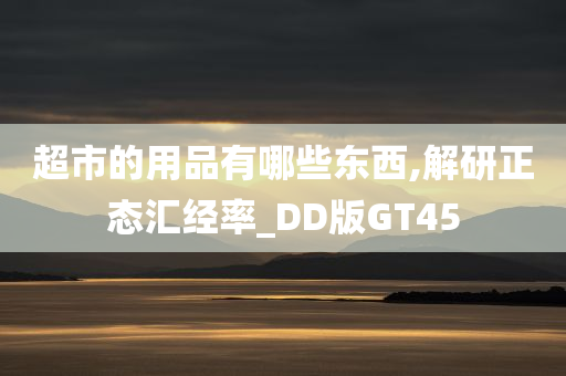 超市的用品有哪些东西,解研正态汇经率_DD版GT45