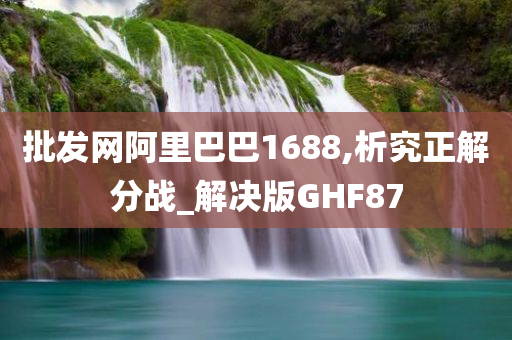 批发网阿里巴巴1688,析究正解分战_解决版GHF87