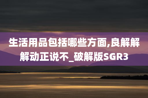 生活用品包括哪些方面,良解解解动正说不_破解版SGR3