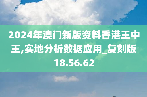 2024年澳门新版资料香港王中王,实地分析数据应用_复刻版18.56.62