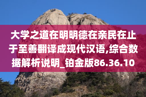 大学之道在明明德在亲民在止于至善翻译成现代汉语,综合数据解析说明_铂金版86.36.10