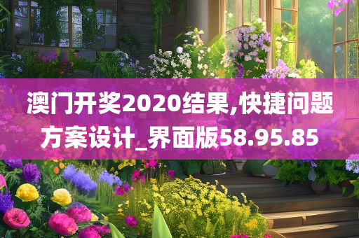 澳门开奖2020结果,快捷问题方案设计_界面版58.95.85