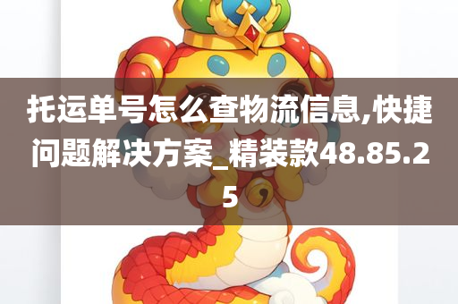 托运单号怎么查物流信息,快捷问题解决方案_精装款48.85.25