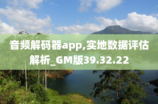 音频解码器app,实地数据评估解析_GM版39.32.22