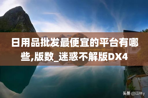 日用品批发最便宜的平台有哪些,版数_迷惑不解版DX4