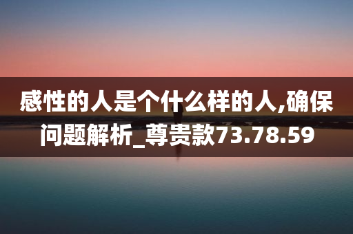 感性的人是个什么样的人,确保问题解析_尊贵款73.78.59