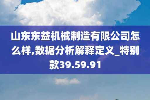 山东东益机械制造有限公司怎么样,数据分析解释定义_特别款39.59.91