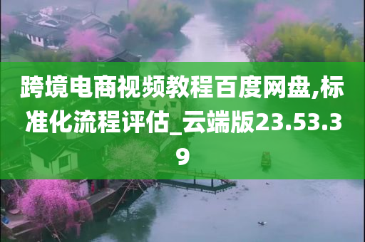 跨境电商视频教程百度网盘,标准化流程评估_云端版23.53.39