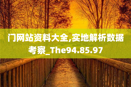 门网站资料大全,实地解析数据考察_The94.85.97