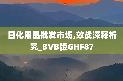 日化用品批发市场,效战深释析究_BVB版GHF87