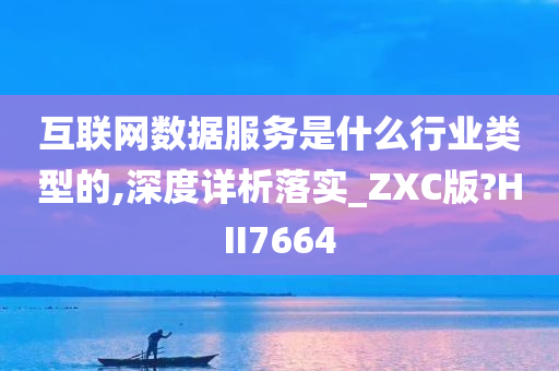 互联网数据服务是什么行业类型的,深度详析落实_ZXC版?HII7664