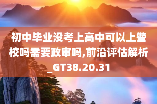 初中毕业没考上高中可以上警校吗需要政审吗,前沿评估解析_GT38.20.31