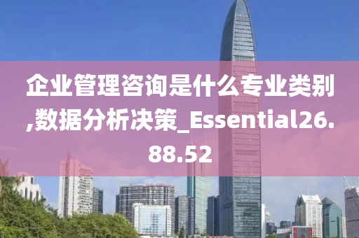 企业管理咨询是什么专业类别,数据分析决策_Essential26.88.52