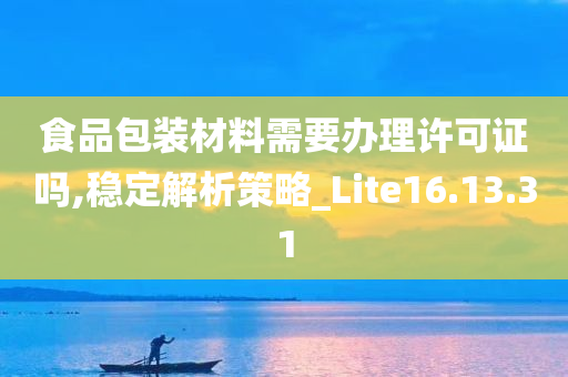 食品包装材料需要办理许可证吗,稳定解析策略_Lite16.13.31